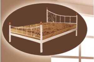 Кровать металлическая Калипсо (с двумя большими быльцами)