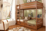 Деревянная кровать Дуэт Эстелла двухъярусная Бук