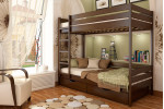 Деревянная кровать Дуэт Эстелла двухъярусная Бук